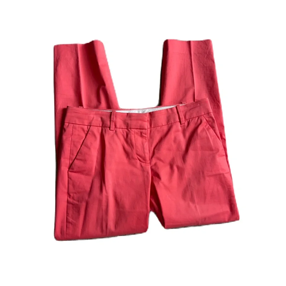 J Crew Cafe Capri chino pants 2 coral